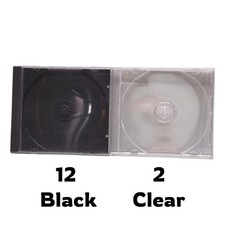 Empty CD Jewel Cases Lot of 14 Standard Size Storage Replacement Rehousing