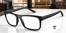 GIORGIO ARMANI AR7042 5063 56 Black Rubber Demo Lens 56 mm Men's Eyeglasses