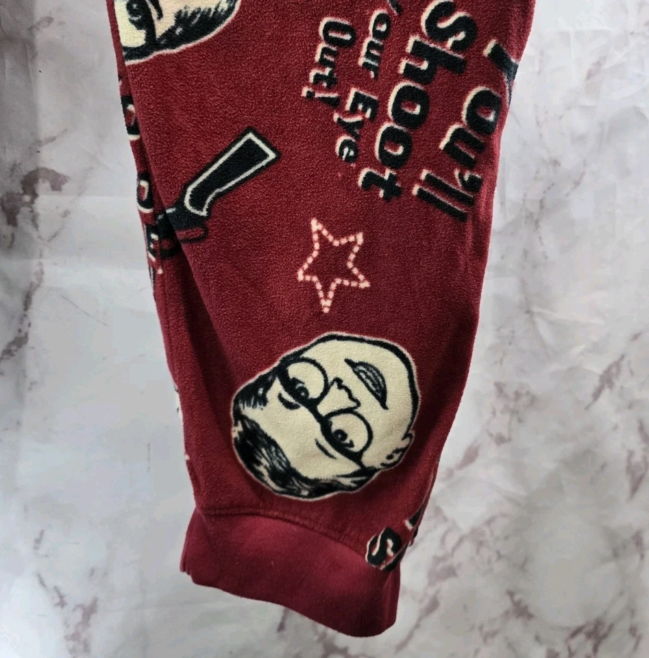 A Christmas Story Pajamas Size XL One Piece Jumpsuit Union Fleece PJ Footsie - Image 4 of 4