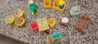 Vtg Fisher-Price Little People Mixed Lot 23  Accessories Figures, BBQ,SEWING...