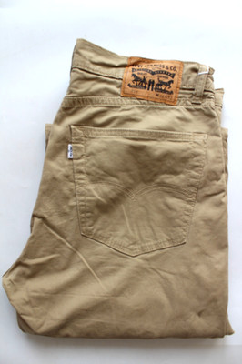 Levi's 751 jeans style trousers men s straight leg W36 L32 beige stretch LEVJ120