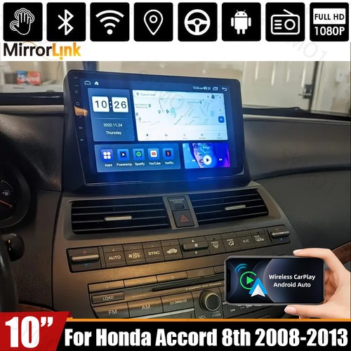Car Stereo Radio For Honda Accord 2008-2013 Apple Carplay GPS Android 15 Navi