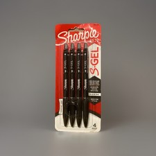 S-Gel, Gel Pens, Sleek Metal Barrel, Matte Black, Medium Point 0.7mm , Black...