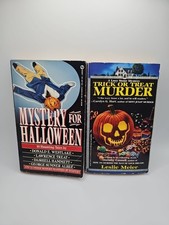 2 Horror Halloween Books Mystery For Halloween Antholog & Trick Or Treat Murder 