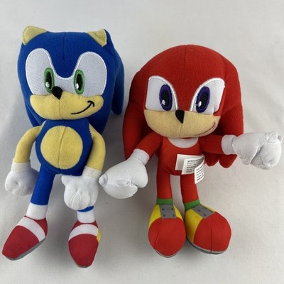 Sonic the Hedgehog & Knuckles Red Plush 8  Stuffed Toy Factory Sega 2021 Lot 2x