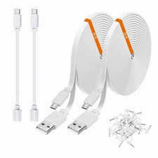 2-Pack 30ft Power Extension Cable Compatible with eufy SoloCam S220, S340 and...