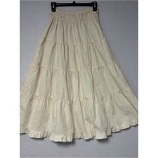 Boho Floral Tiered Button-Front Maxi Skirt with Drawstring Waist — listing 4