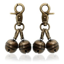 KITTAIL  Copper Bells for One Size, Lobster Clasp for Medium  Large Dogs 