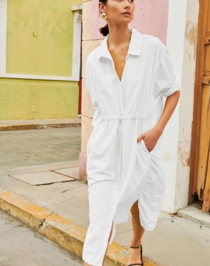 white cotton dresses women Portofino Dress ethically made womens cotton dresses by Nomad The Label White Cotton Dresses For Summer