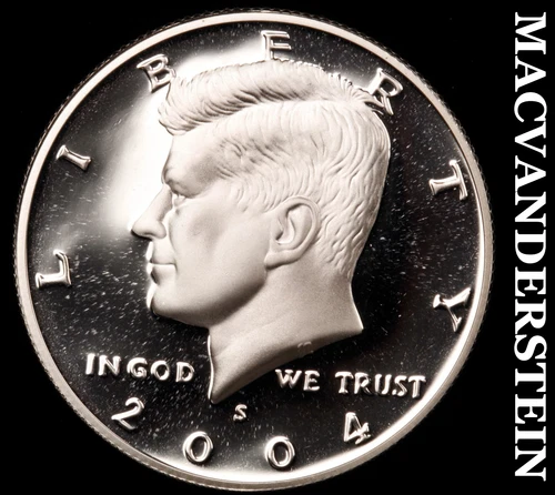 2004-S Kennedy Half Dollar- Lustrous Silver Choice Gem Proof  #i3329