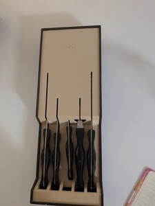 VTG 5 Piece CUTCO Knife Set  #1720-1721-1724-1726-1729 Wall Hanger READ
