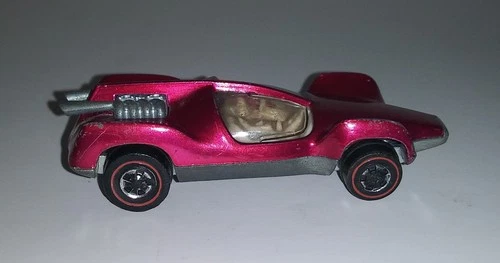 Classic Redlines funny car in beautiful raspberry