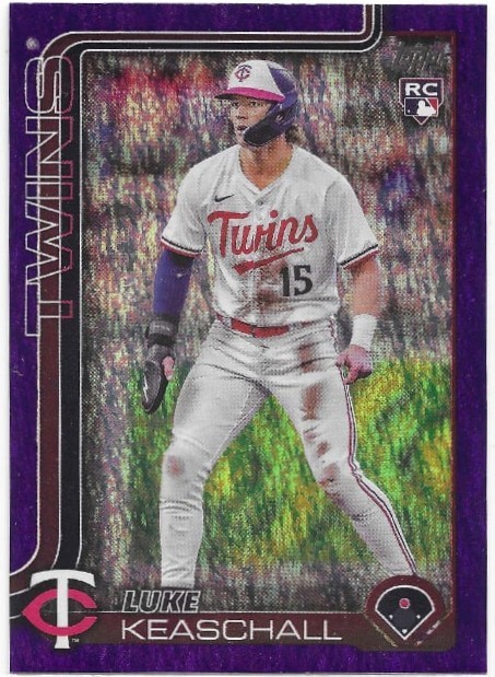 2025 Topps Update #US16 Luke Keaschall Purple Holo Foil #/250