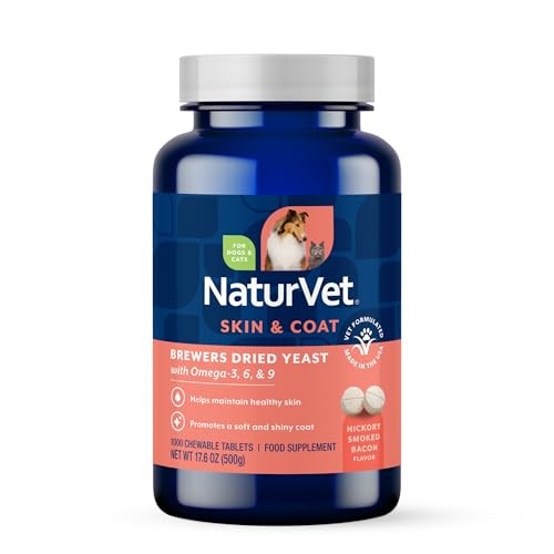NaturVet Brewer's Dried Yeast Chewable Tablets for Dogs & Ca