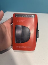 Sony WM-FX10 Walkman Cassette Player Not Working For Parts Red
