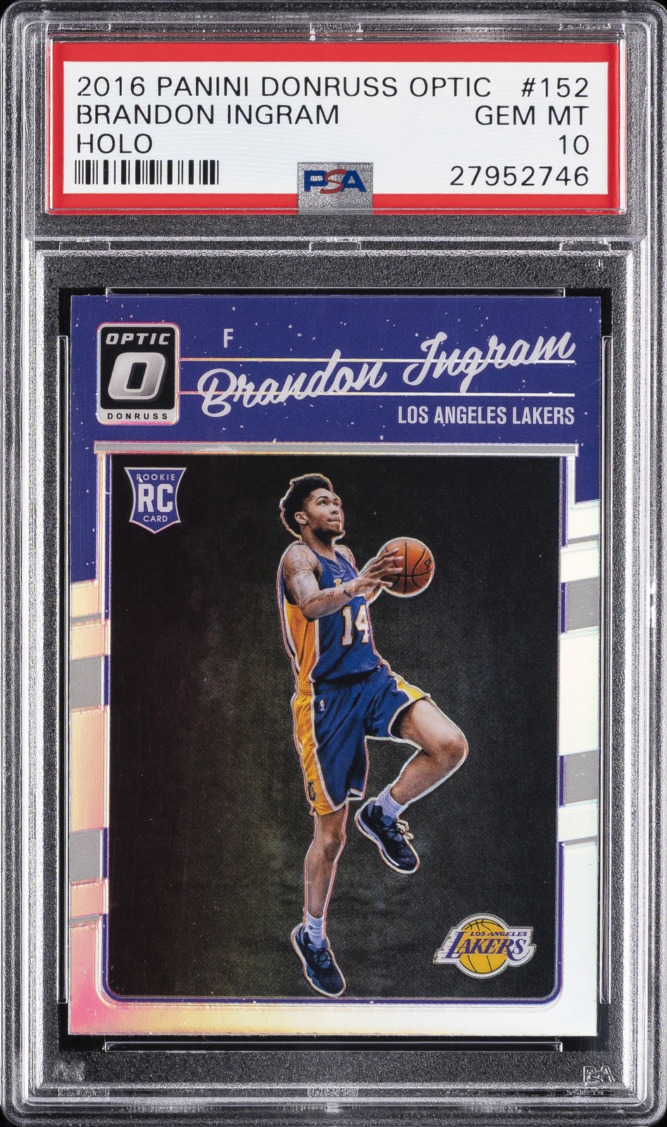 2016 PANINI DONRUSS OPTIC HOLO #152 BRANDON INGRAM PSA 10