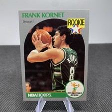 1990 NBA Hoops Frank Kornet #176 Rookie Card Milwaukee Bucks. rookie card picture