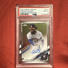 2021 Topps Chrome Rookie Autographs Cristian Javier #RA-CJ PSA 10 (RC, AU)