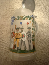 Augustiner Br&auml;u M&uuml;nchen Bierkrug mit Zinndeckel Festkrug 1994 Franz Herb
