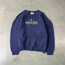 Vintage Kroger Sweatshirt Adult XL Made In USA 90s Heavyweight Navy