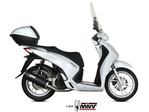 VollstÄNdiger Mivv Mover Schwarzer Edelstahlauspuff FÜR Honda SH 125 / 150 201-image