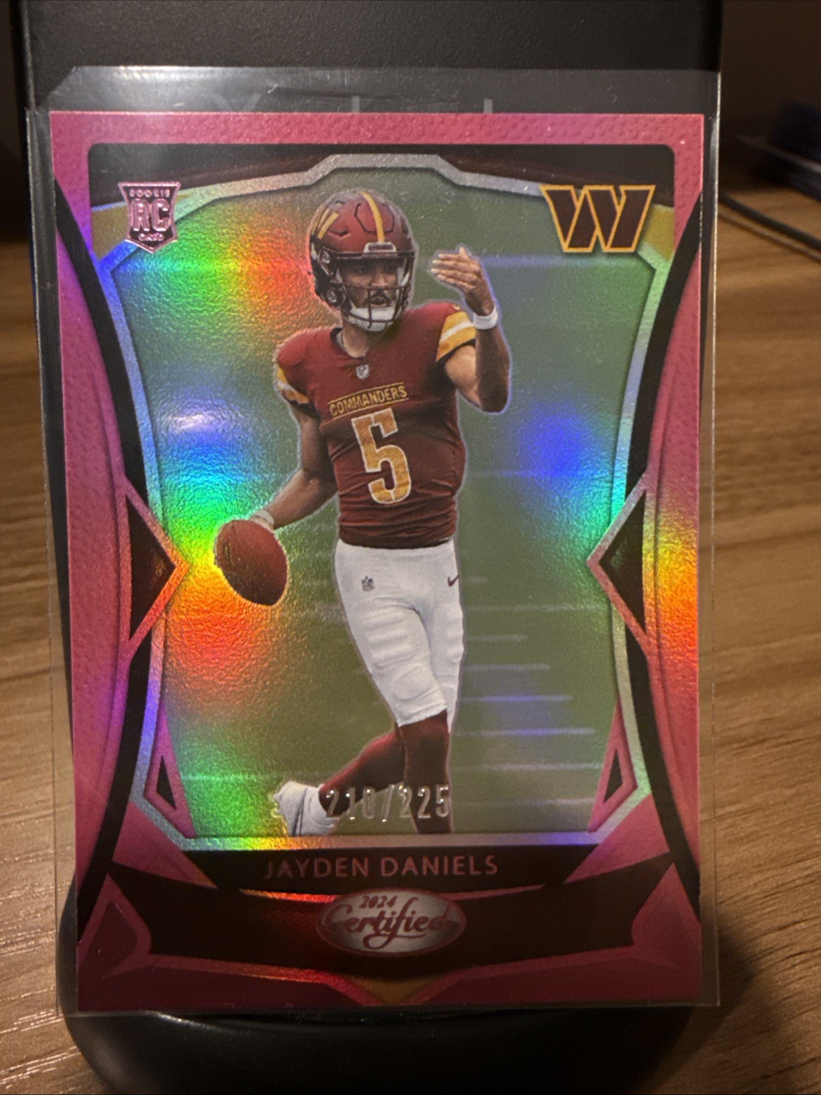 2024 Panini Certified #102 Jayden Daniels Mirror Pink #/225