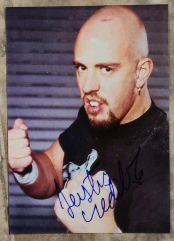 JUSTIN CREDIBLE signed 5 X 7 photo ECW WWE WWF TNA pro wrestling 