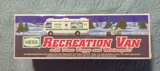 Hess 1998 Truck Recreation Van with Dune Buggy and Motorcycle