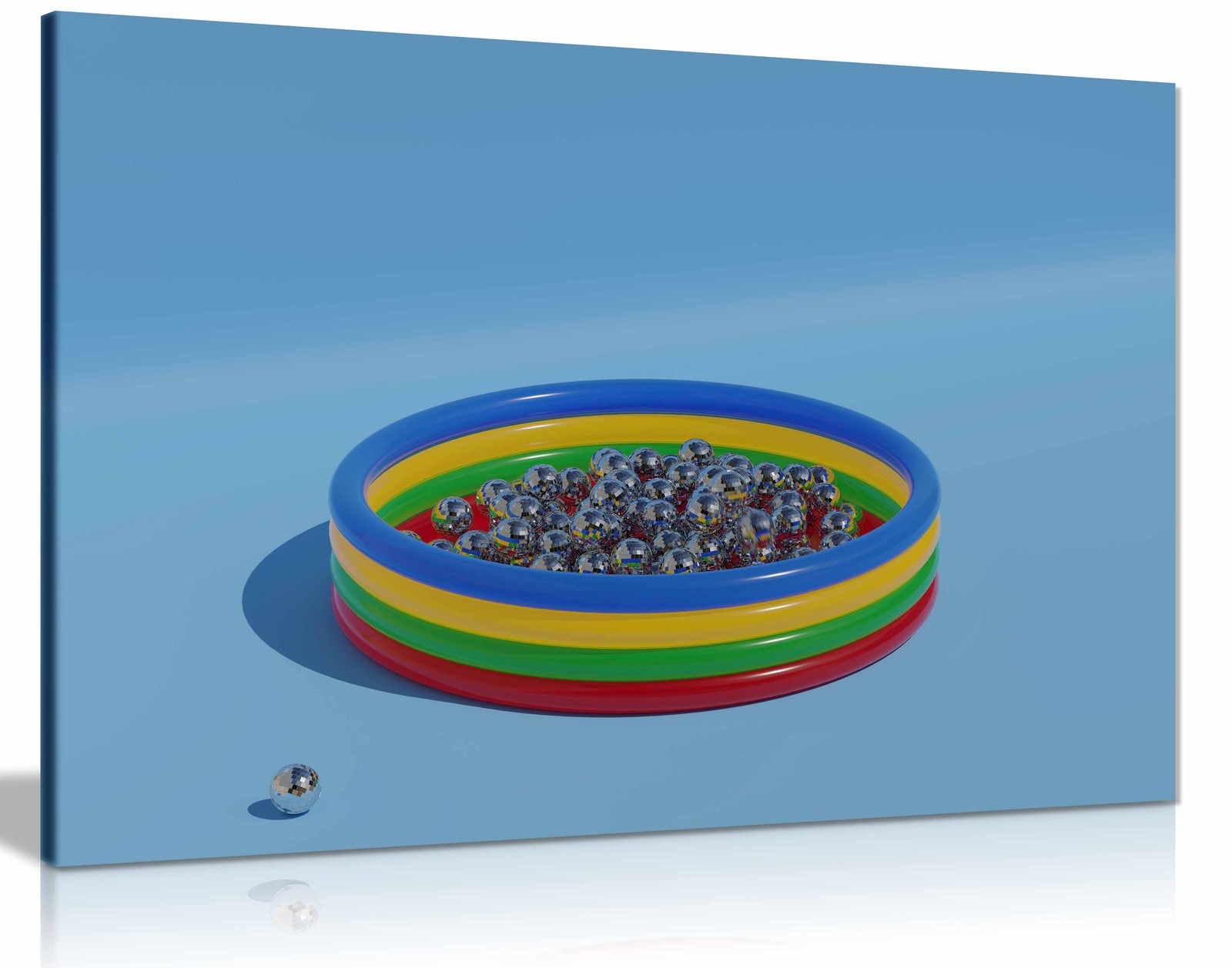 Impresión en lienzo enmarcada de piscina, cuadros para decoración de paredes del hogar