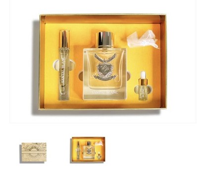 Santal Blanc  3- Piece Set  3.3oz Parfum + Mini + 4ml Oil NEW SEALED Box ,unisex