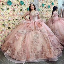 Luxury Quinceanera Dresses 15 Years Ruffles Bow Birthday Party Dresses 15 Anos