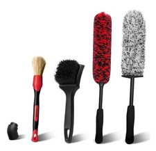 4Pack Car Wheel Cleaning Kit, Bendable Wheel Brush and Microfiber Rim 4PCS