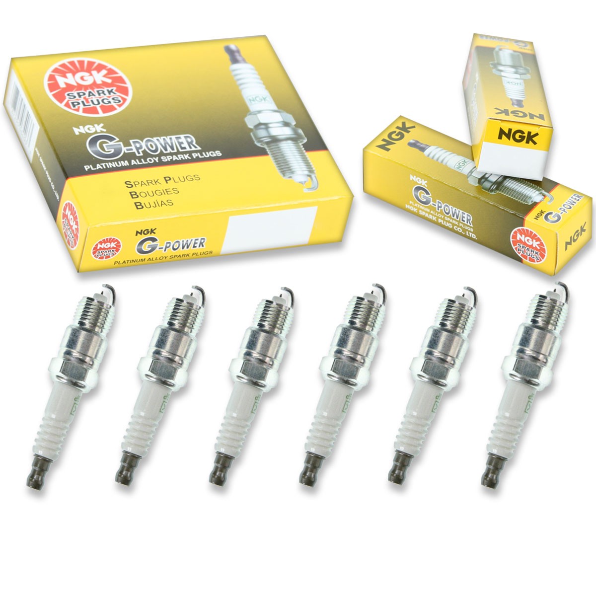 6 pcs NGK G-Power Spark Plugs for 1977-1979 Buick Skylark 3.8L V6 - Engine zv