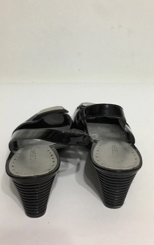 Bcbgirls черный блестящий с открытым носком слинга назад размер 8,5 - Изображение 3 из 4