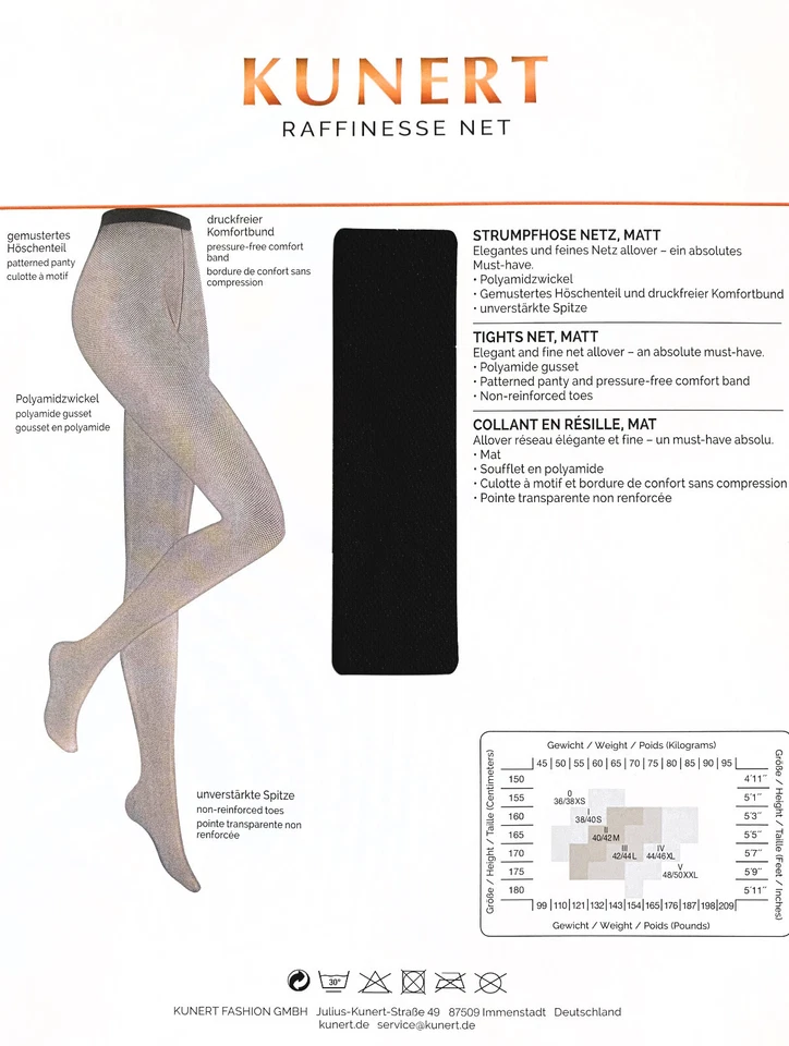 Kunert RAFFINESSE NET Strumpfhose feines allover Netzmuster, matt, versch Farben - Bild 4 von 4