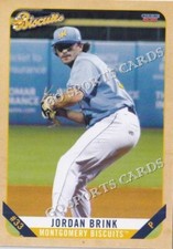 2021 Montgomery Biscuits Jordan Brink RC Rookie Tampa Bay Rays