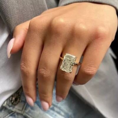 Ct Radiant Cut IGI Certified Lab Grown Diamond Solitaire Ring