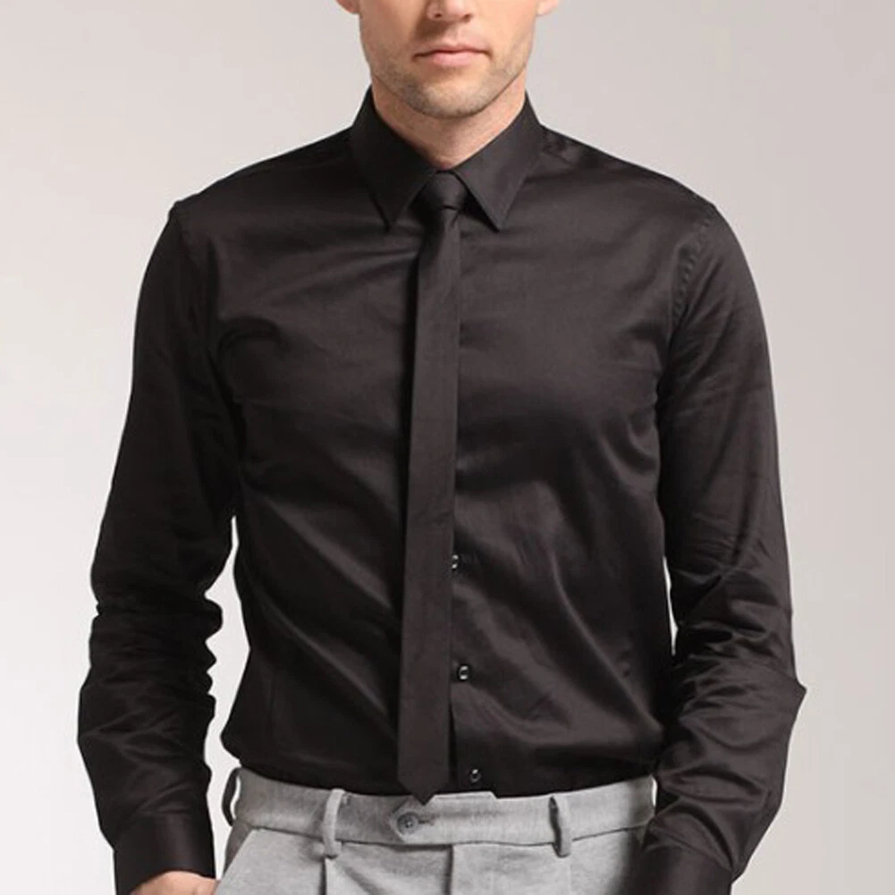 Fashion Casual Slim Fit Tie Solid Skinny Necktie Formal Wedding