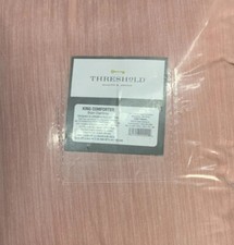    Threshold, KING Comforter  Sham Set 3 Chambray Blush,  