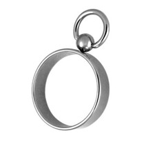 Chirurgenstahl  316L BDSM Sklavenring "Ring der O" mit BCR, 6 mm breit, gl&auml;nzend