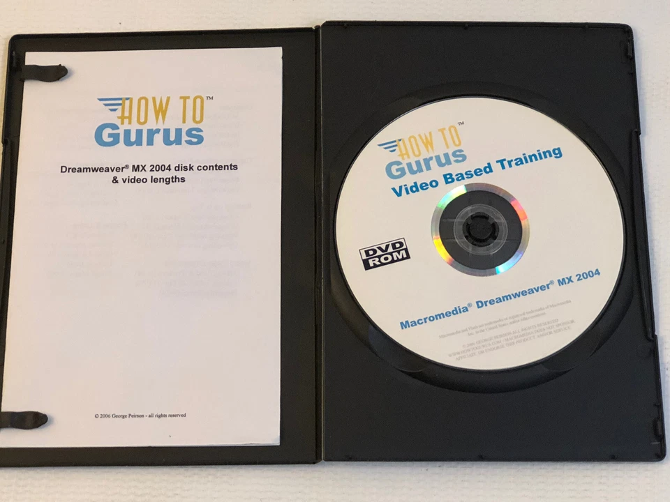 How to Gurus Video Based Training DVD Rom Macromedia Dreamweaver MX 2004 XP PC - Image 2 of 4