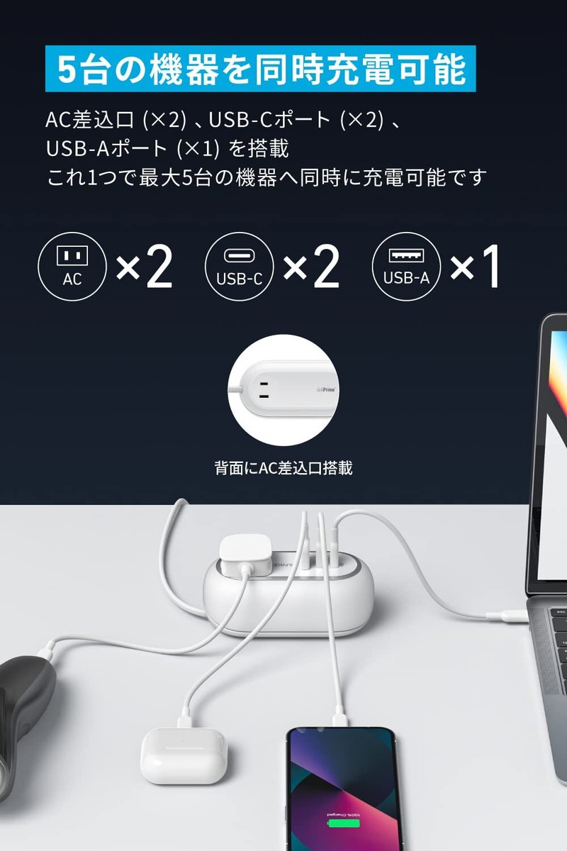 新品未開封★Anker 615 USB Power Strip 65W Anker 615 USB Power Strip (GaNPrime 65W) | Pack Hacker