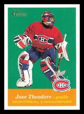 Jose Theodore #41 2001-02 Topps Heritage Montreal Canadiens Hockey