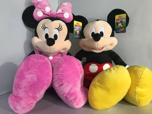 Disney Mickey Mouse 27" or Minnie Mouse 21” Large Plush Dolls Toy You Choose - Picture 3 of 15