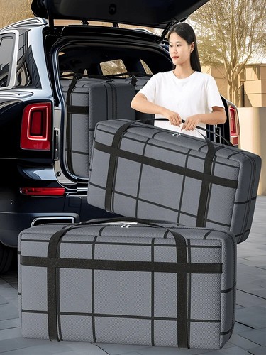 Oxford Travel Moving Bag Alloy Zip Foldable Design Dustproof Fully Saving Space - Picture 20 of 24