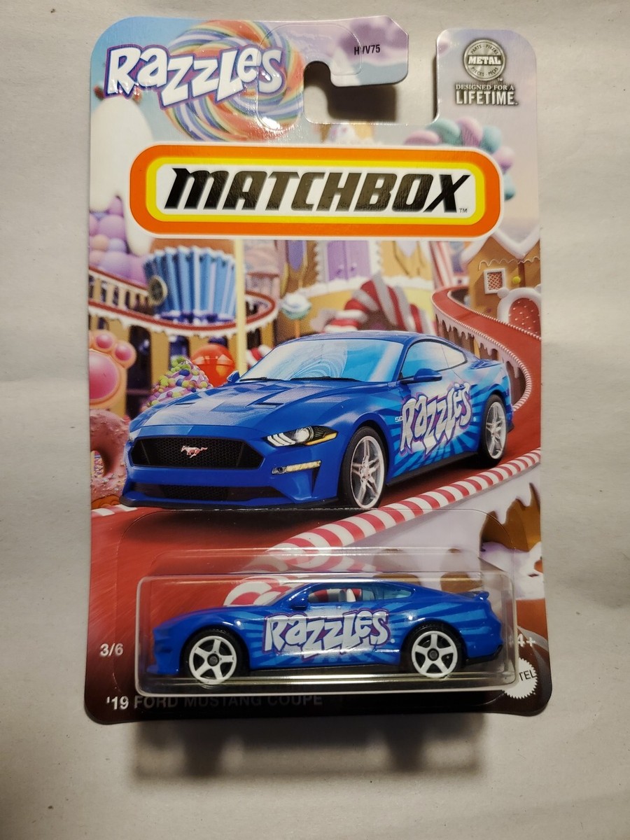 2024 Matchbox Candy Series B '19 Ford Mustang Coupe Razzles Blue