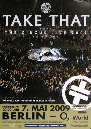 Take That - Berlin, Berlin 2009 | Konzertplakat | Poster - Imagen 1 de 6