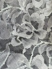 Vtg. New Mid-Century Floral Exquisite Lace Fabric Remnant-Very Pale Lilac Color — photo 4