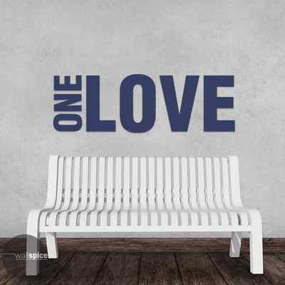 One Love 1 Love Vinyl Wall Decal Sticker Art Home Decor