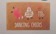 NEW Next Dancing Chicks Bath Mat 100% Cotton Mustard Yellow 50x80cm